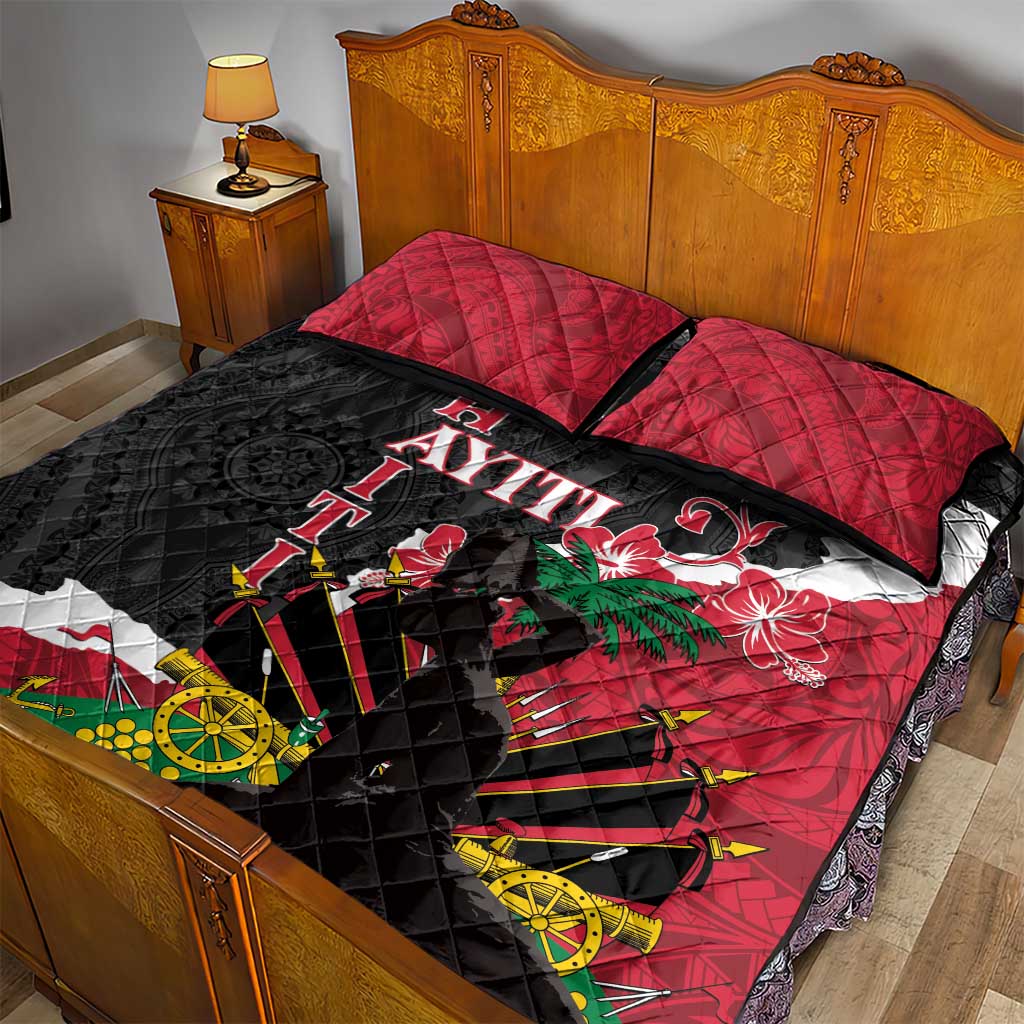 Ayiti Neg Marron Quilt Bed Set Dashiki Mix Polynesian Pattern