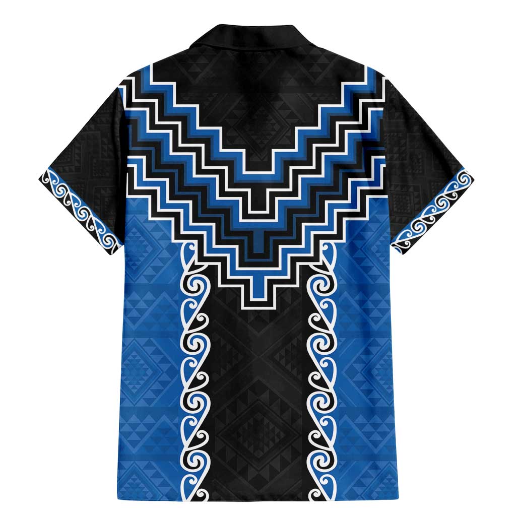 Blue Niho Taniwha Mix Poutama Family Matching Mermaid Dress and Hawaiian Shirt Unique Taniko Aotearoa LT01 - Polynesian Pride