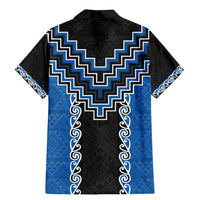 Blue Niho Taniwha Mix Poutama Family Matching Mermaid Dress and Hawaiian Shirt Unique Taniko Aotearoa LT01 - Polynesian Pride