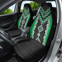 Green Niho Taniwha Mix Poutama Car Seat Cover Unique Taniko Aotearoa LT01 - Polynesian Pride