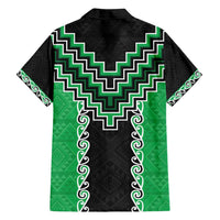 Green Niho Taniwha Mix Poutama Family Matching Tank Maxi Dress and Hawaiian Shirt Unique Taniko Aotearoa LT01 - Polynesian Pride