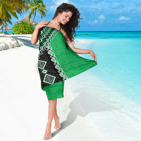 Green Niho Taniwha Mix Poutama Sarong Unique Taniko Aotearoa