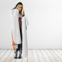 Orange Niho Taniwha Mix Poutama Hooded Blanket Unique Taniko Aotearoa LT01 - Polynesian Pride
