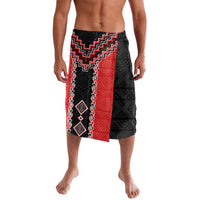 Red Niho Taniwha Mix Poutama Lavalava Unique Taniko Aotearoa LT01 Red - Polynesian Pride