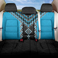 Sky Blue Niho Taniwha Mix Poutama Back Car Seat Cover Unique Taniko Aotearoa LT01 One Size Sky Blue - Polynesian Pride