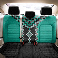 Teal Niho Taniwha Mix Poutama Back Car Seat Cover Unique Taniko Aotearoa LT01 - Polynesian Pride