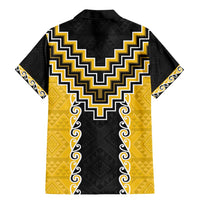 Yellow Niho Taniwha Mix Poutama Family Matching Mermaid Dress and Hawaiian Shirt Unique Taniko Aotearoa LT01 - Polynesian Pride