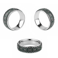 Aotearoa Green Taniko Pattern Special Classic Ring - Polynesian Pride