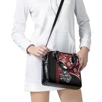 Hawaii Halloween Shoulder Handbag Hibiscus Skull Kakau Pattern LT01 - Polynesian Pride
