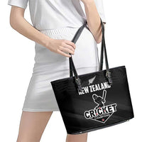 New Zealand Cricket Leather Tote Bag Aotearoa Black Cap Come On LT01 - Polynesian Pride