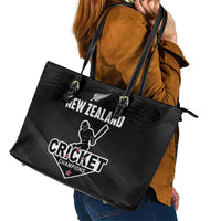 New Zealand Cricket Leather Tote Bag Aotearoa Black Cap Come On LT01 - Polynesian Pride