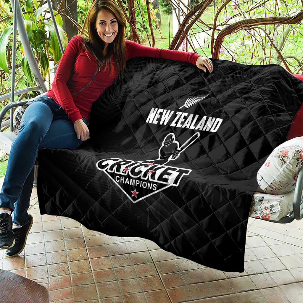 New Zealand Cricket Quilt Aotearoa Black Cap Come On