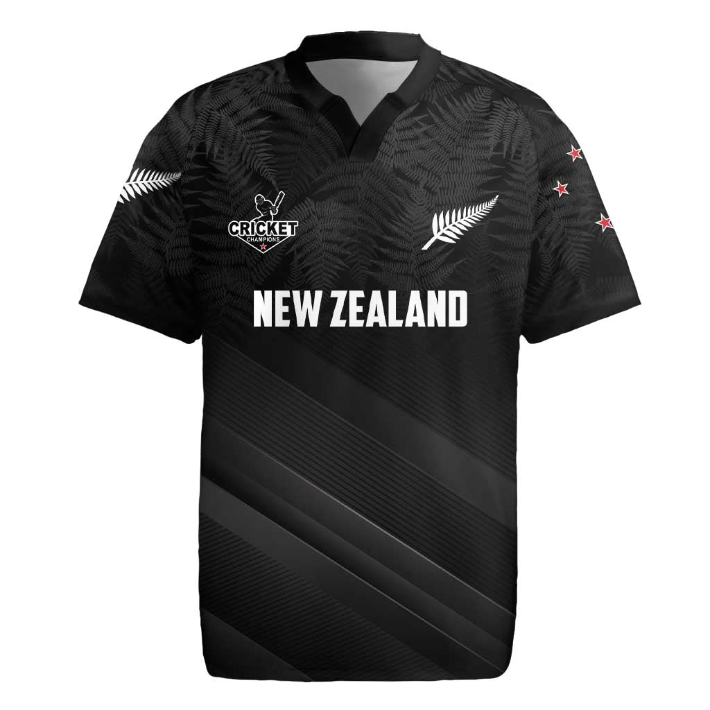 Custom New Zealand Cricket Rugby Jersey Aotearoa Black Cap Come On