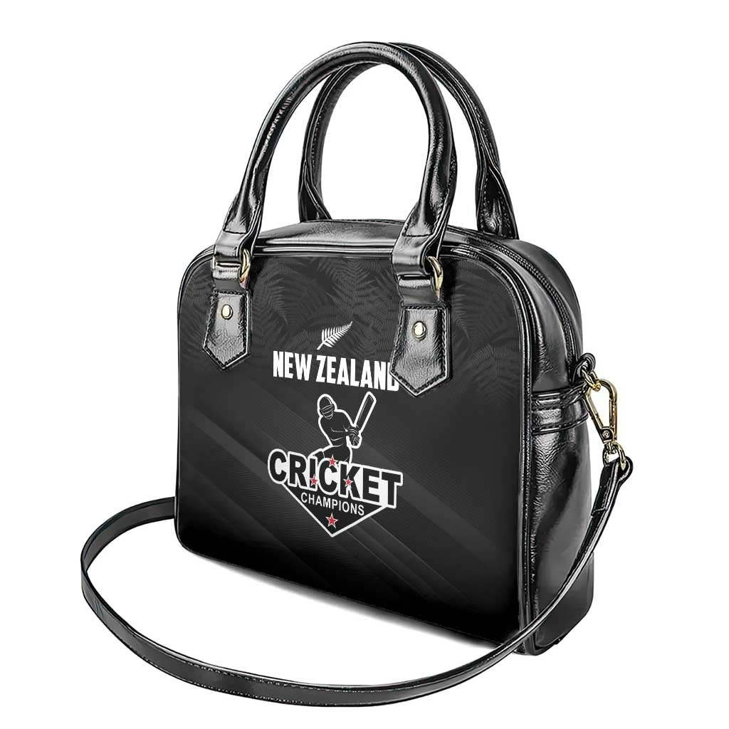 New Zealand Cricket Shoulder Handbag Aotearoa Black Cap Come On