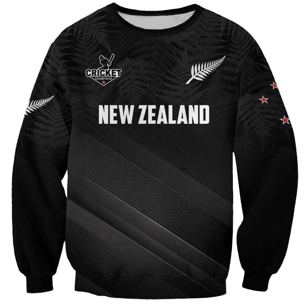 Custom New Zealand Cricket Sweatshirt Aotearoa Black Cap Come On