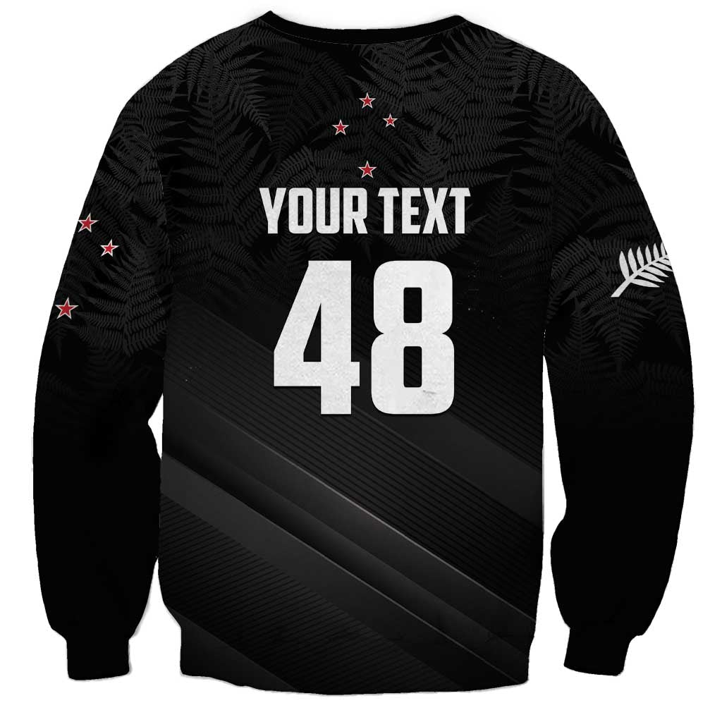 Custom New Zealand Cricket Sweatshirt Aotearoa Black Cap Come On