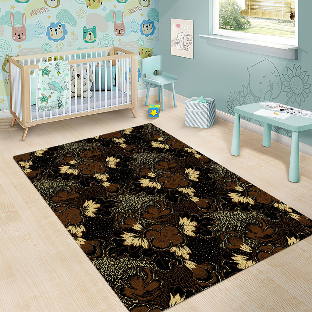 Javanese Batik Semen Area Rug Indonesian Traditional Pattern