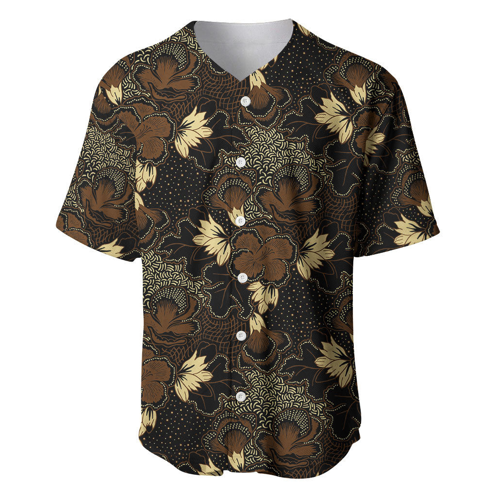 Javanese Batik Semen Baseball Jersey Indonesian Traditional Pattern