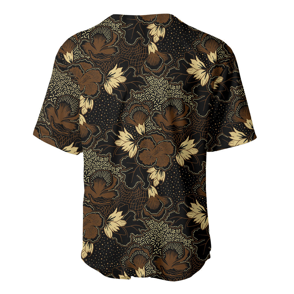 Javanese Batik Semen Baseball Jersey Indonesian Traditional Pattern