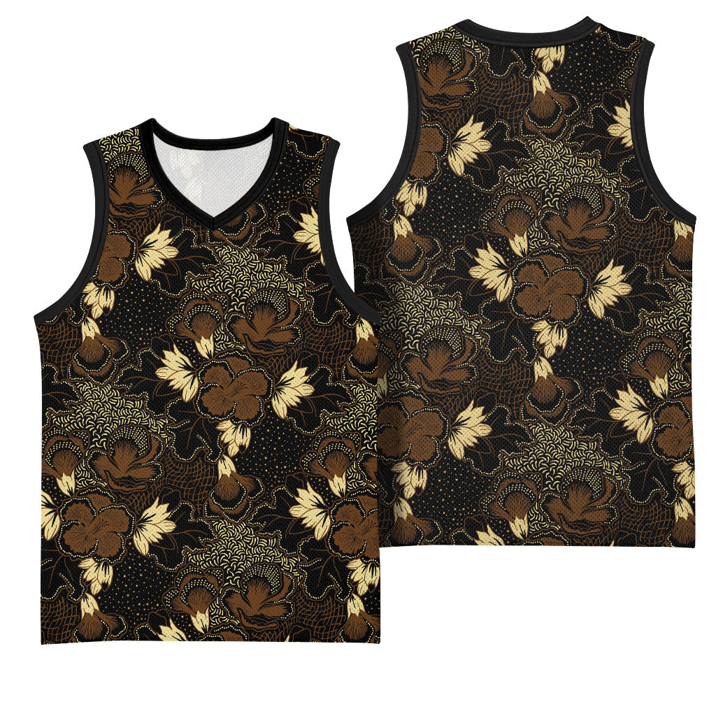 Javanese Batik Semen Basketball Jersey Indonesian Traditional Pattern LT01 - Polynesian Pride