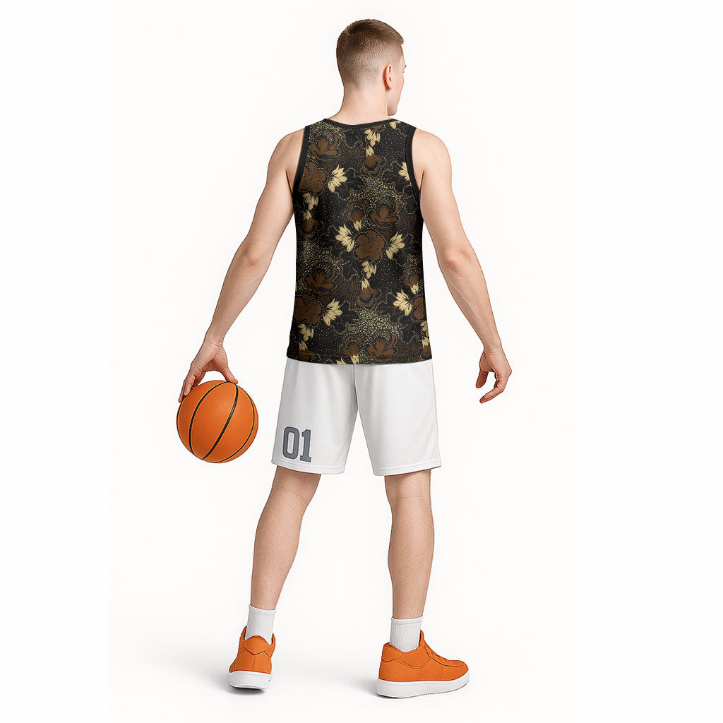 Javanese Batik Semen Basketball Jersey Indonesian Traditional Pattern LT01 - Polynesian Pride
