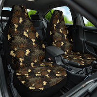 Javanese Batik Semen Car Seat Cover Indonesian Traditional Pattern LT01 One Size Black - Polynesian Pride