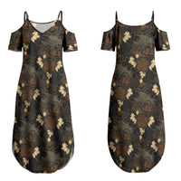 Javanese Batik Semen Couples Matching Summer Maxi Dress and Long Sleeve Button Shirt Indonesian Traditional Pattern LT01 - Polynesian Pride