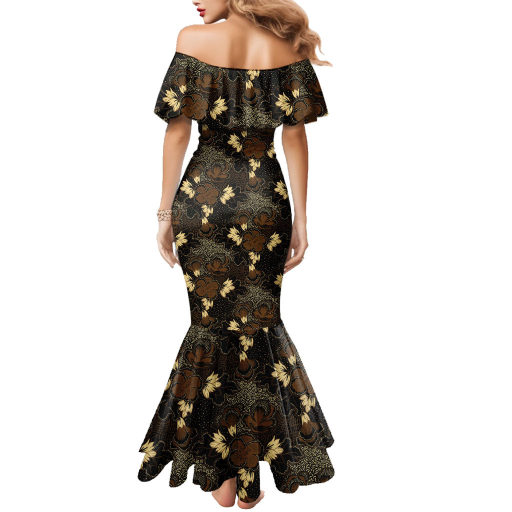 Javanese Batik Semen Family Matching Mermaid Dress and Hawaiian Shirt Indonesian Traditional Pattern LT01 - Polynesian Pride