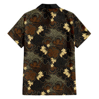 Javanese Batik Semen Family Matching Off Shoulder Short Dress and Hawaiian Shirt Indonesian Traditional Pattern LT01 - Polynesian Pride