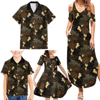 Javanese Batik Semen Family Matching Summer Maxi Dress and Hawaiian Shirt Indonesian Traditional Pattern LT01 - Polynesian Pride