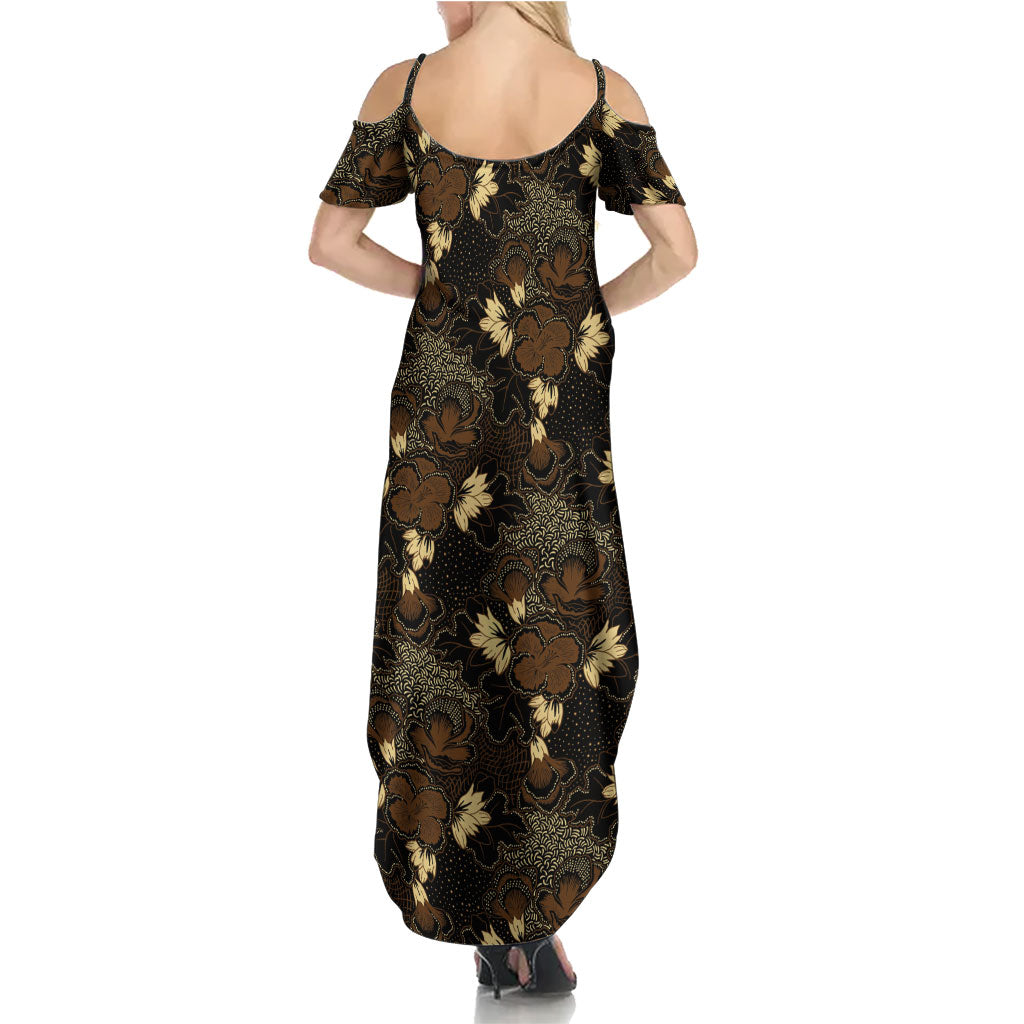 Javanese Batik Semen Family Matching Summer Maxi Dress and Hawaiian Shirt Indonesian Traditional Pattern LT01 - Polynesian Pride