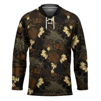 Javanese Batik Semen Hockey Jersey Indonesian Traditional Pattern LT01 Unisex Black - Polynesian Pride