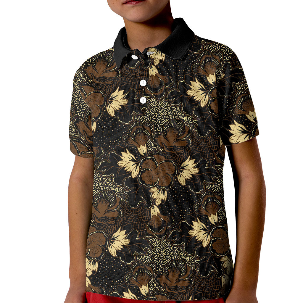 Javanese Batik Semen Kid Polo Shirt Indonesian Traditional Pattern