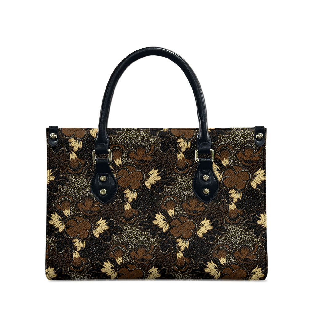 Javanese Batik Semen Leather Bag Indonesian Traditional Pattern