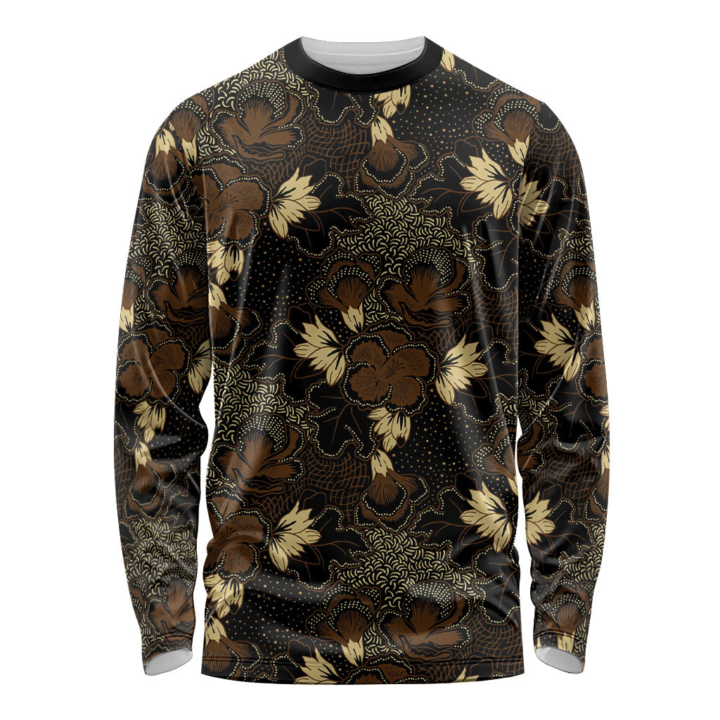 Javanese Batik Semen Long Sleeve Shirt Indonesian Traditional Pattern