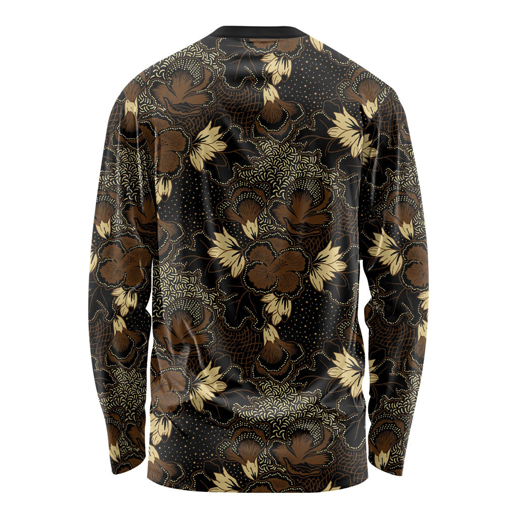 Javanese Batik Semen Long Sleeve Shirt Indonesian Traditional Pattern