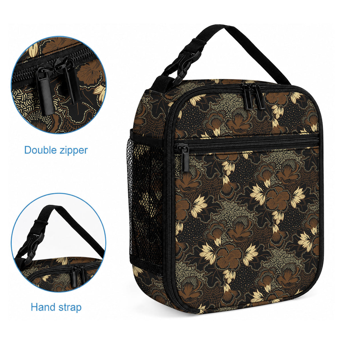 Javanese Batik Semen Lunch Bag Indonesian Traditional Pattern LT01 - Polynesian Pride
