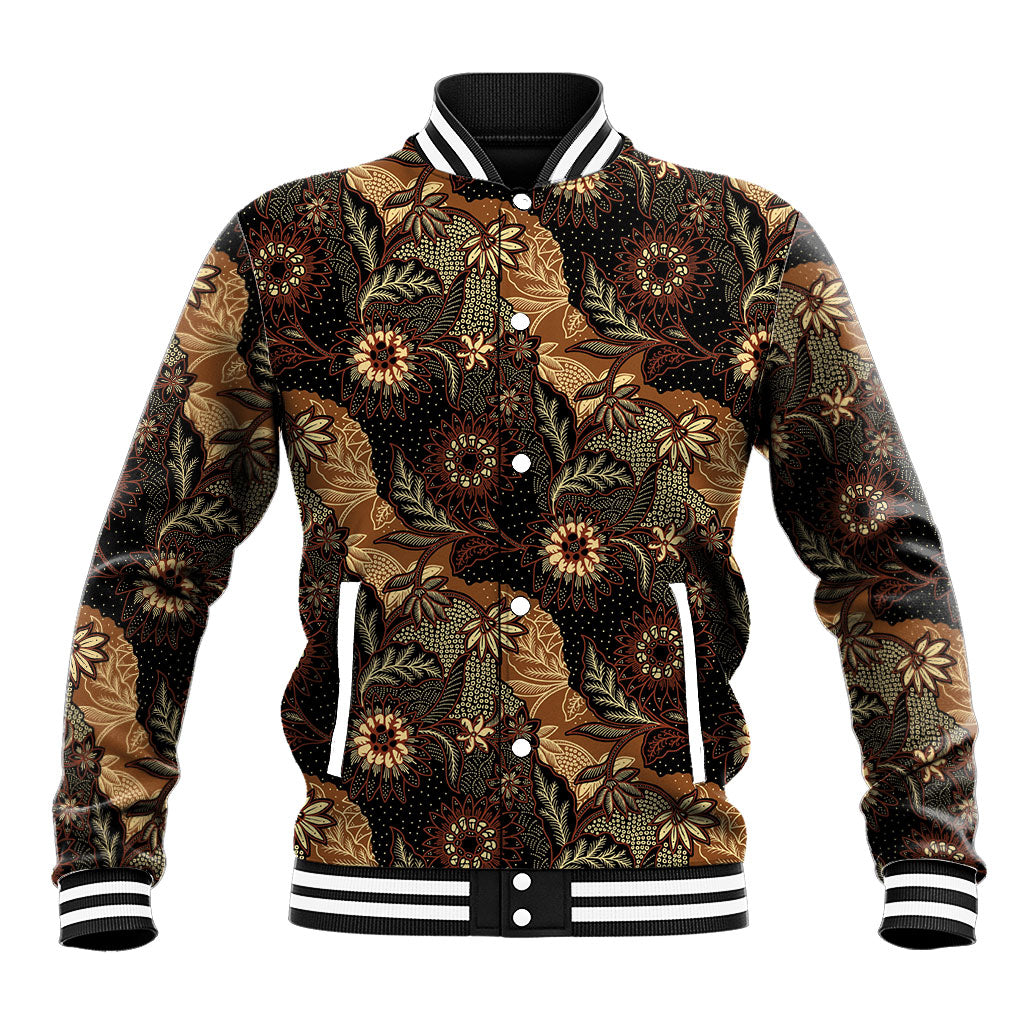 Batik Pedalaman Semen Lereng Style Baseball Jacket Indonesian Traditional Pattern