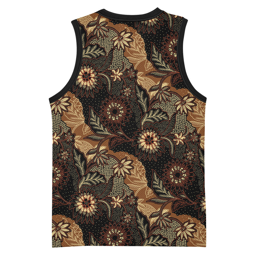 Batik Pedalaman Semen Lereng Style Basketball Jersey Indonesian Traditional Pattern