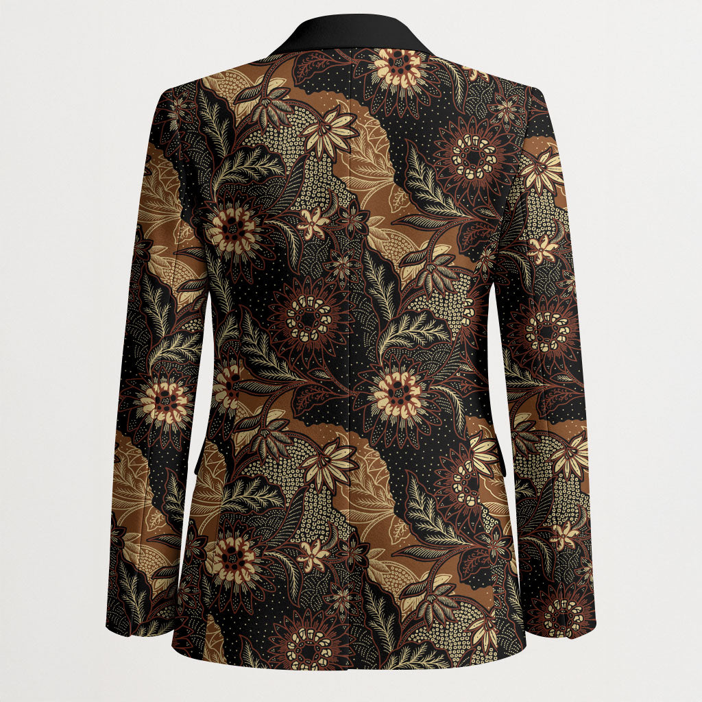 Batik Pedalaman Semen Lereng Style Blazer Indonesian Traditional Pattern