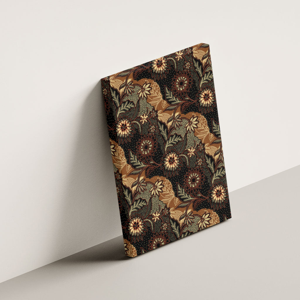Batik Pedalaman Semen Lereng Style Canvas Wall Art Indonesian Traditional Pattern