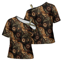 Batik Pedalaman Semen Lereng Style Cross Shoulder Shirt Indonesian Traditional Pattern
