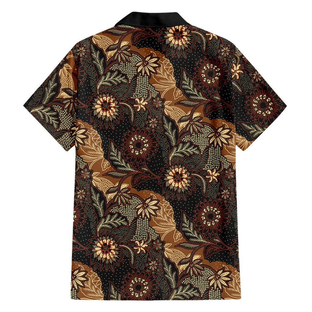 Batik Pedalaman Semen Lereng Style Family Matching Summer Maxi Dress and Hawaiian Shirt Indonesian Traditional Pattern LT01 - Polynesian Pride