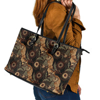 Batik Pedalaman Semen Lereng Style Leather Tote Bag Indonesian Traditional Pattern