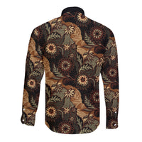 Batik Pedalaman Semen Lereng Style Long Sleeve Button Shirt Indonesian Traditional Pattern