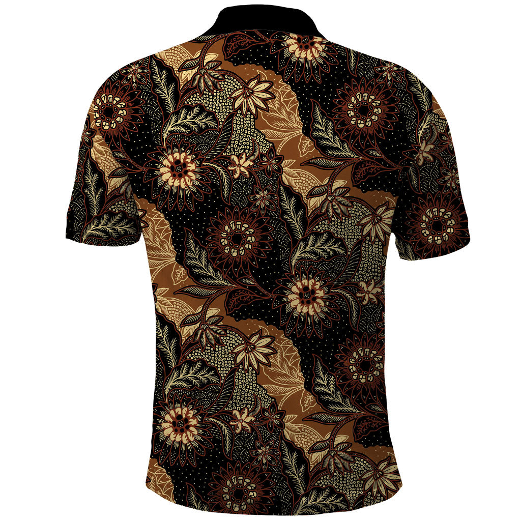 Batik Pedalaman Semen Lereng Style Polo Shirt Indonesian Traditional Pattern