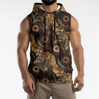 Batik Pedalaman Semen Lereng Style Sleeveless Hoodie Indonesian Traditional Pattern