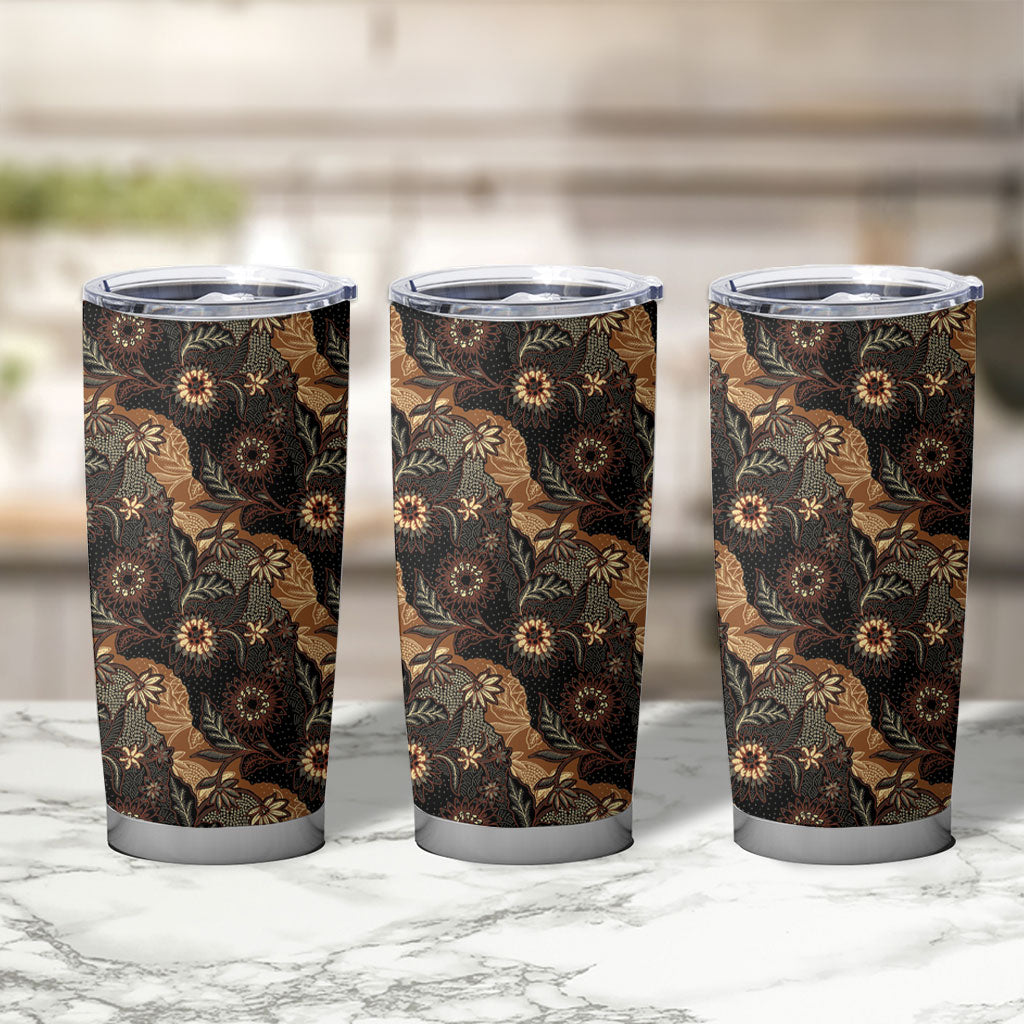 Batik Pedalaman Semen Lereng Style Tumbler Cup Indonesian Traditional Pattern