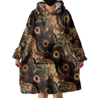Batik Pedalaman Semen Lereng Style Wearable Blanket Hoodie Indonesian Traditional Pattern LT01 - Polynesian Pride