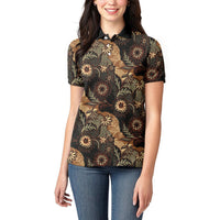 Batik Pedalaman Semen Lereng Style Women Polo Shirt Indonesian Traditional Pattern